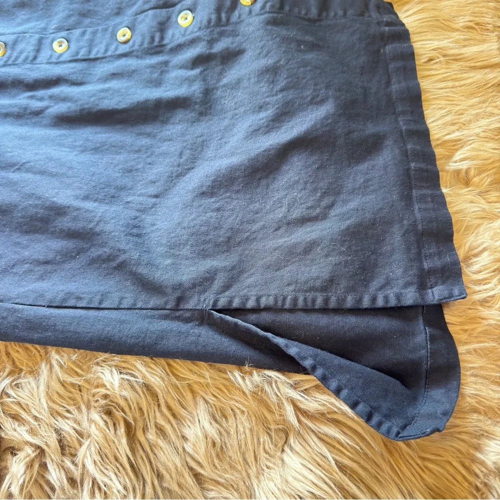 CHADWICKS Vintage Button Front Shirt Dress, Cotton, Safari Navy Sz 16 90s - Picture 8 of 12